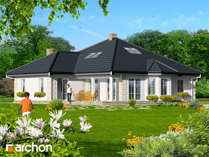 Dom w nasturcjach 3 - Widok 2 Dom w nasturcjach 3 - Widok 2