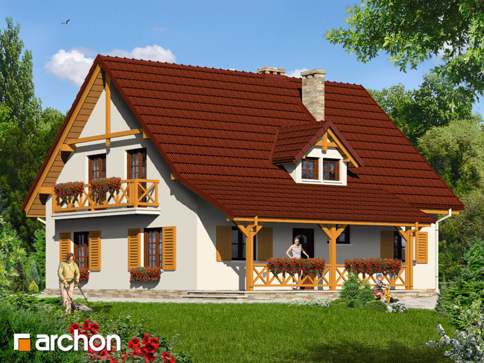 Dom w peoniach - Widok 2 Dom w peoniach - Widok 2